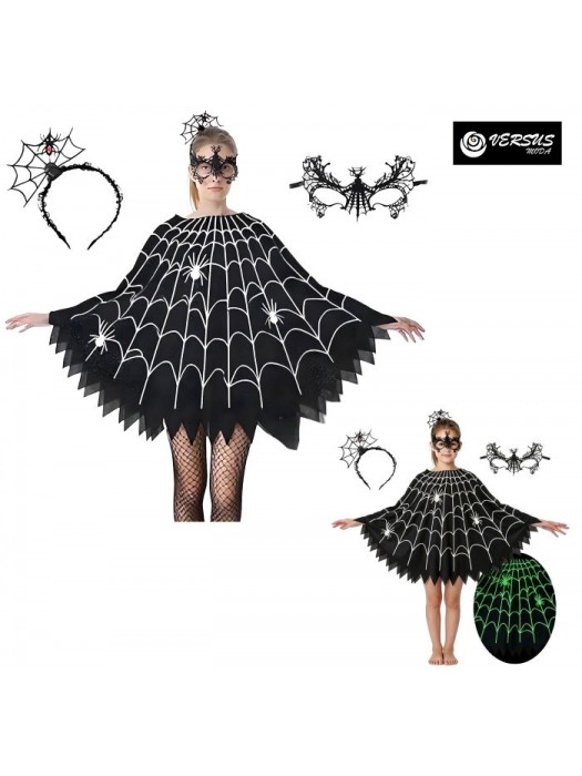 Mantella Carnevale Halloween Ragnatela Spider Net Cosplay Cape SPIDER-NET01
